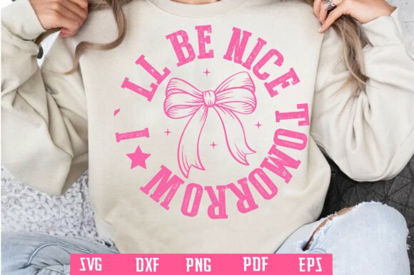 Coquette Funny PNG,Girly Retro Quote SVG for Graphics and Crafts