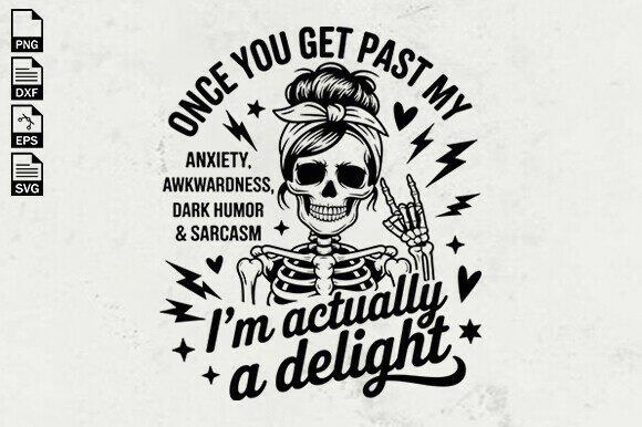 Funny Anxiety Quote SVG for Crafts and Graphics