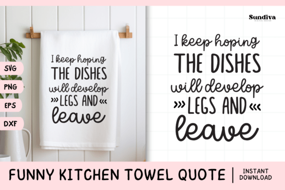 Funny Dish Kitchen Towel Quote SVG 19 Review