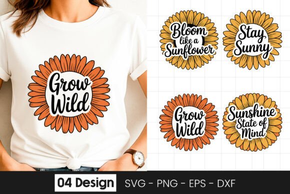Grow Wild Sunflower Quote SVG PNG Review