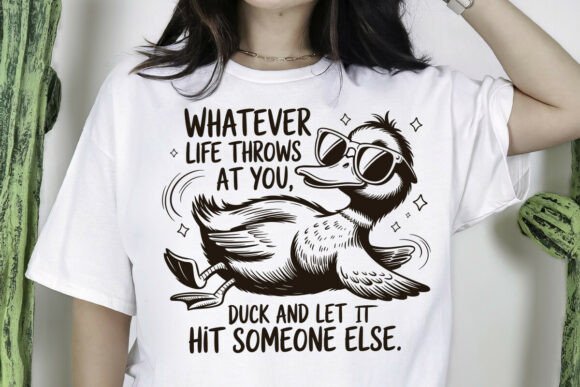Retro Duck Meme SVG Sarcastic Quote Svg for Graphics & Crafts